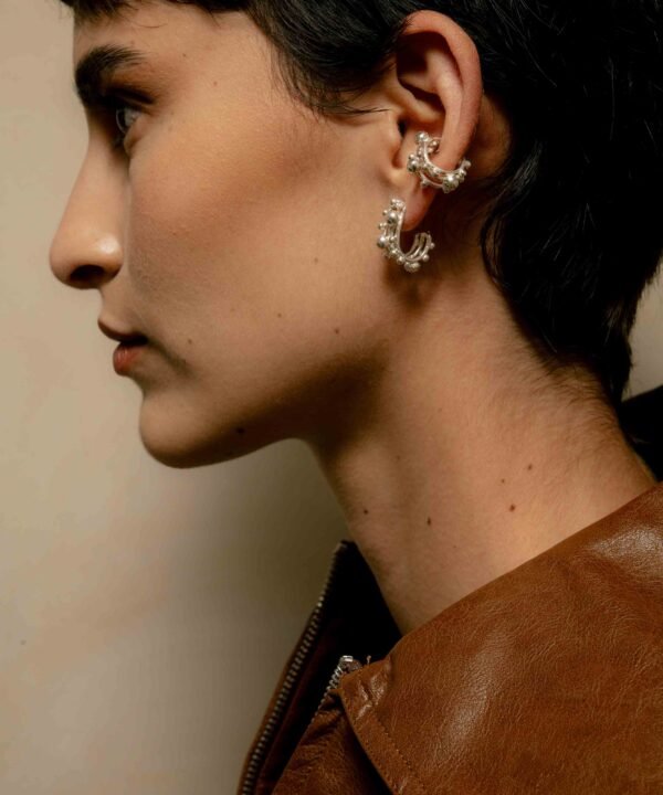 Alternative view of San Goli Ear Cuff Silver