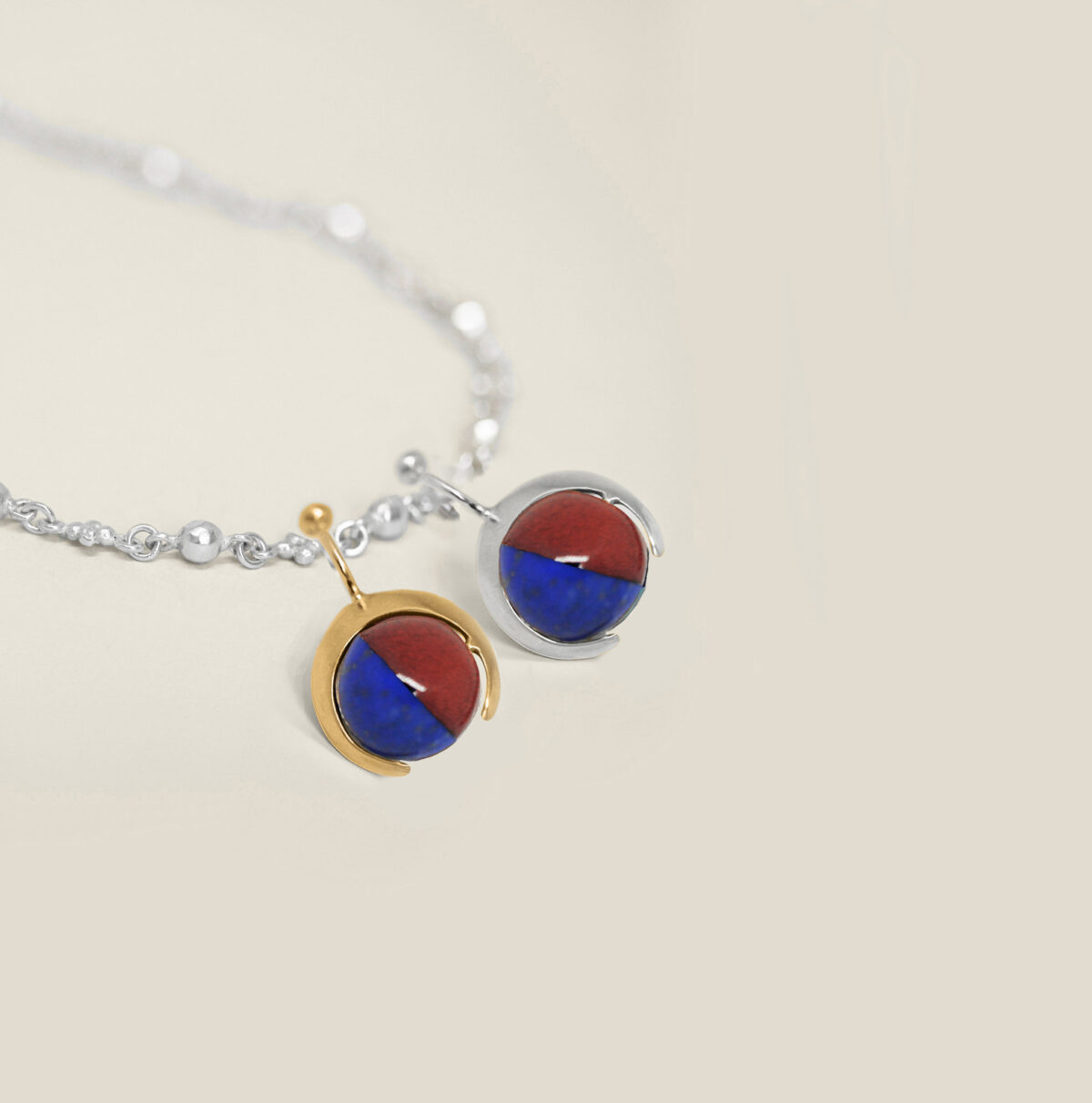 Moon Shadow Pendant Lapis Cornalina