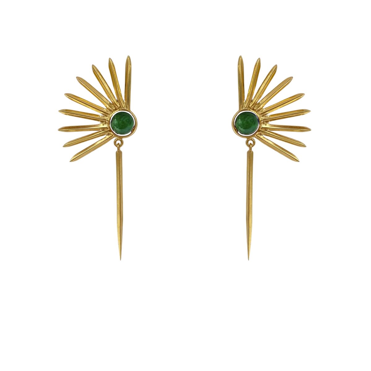 Sole Earrings Dorado Piedras
