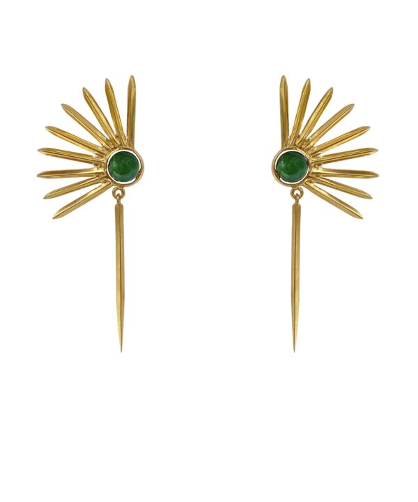 Sole Earrings Dorado Piedras