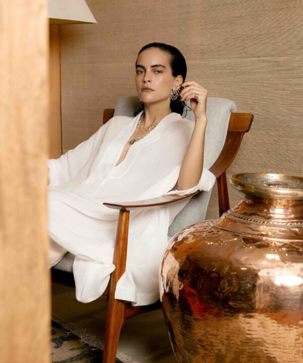 Alternative view of Crescent Pendant Lapis Gold