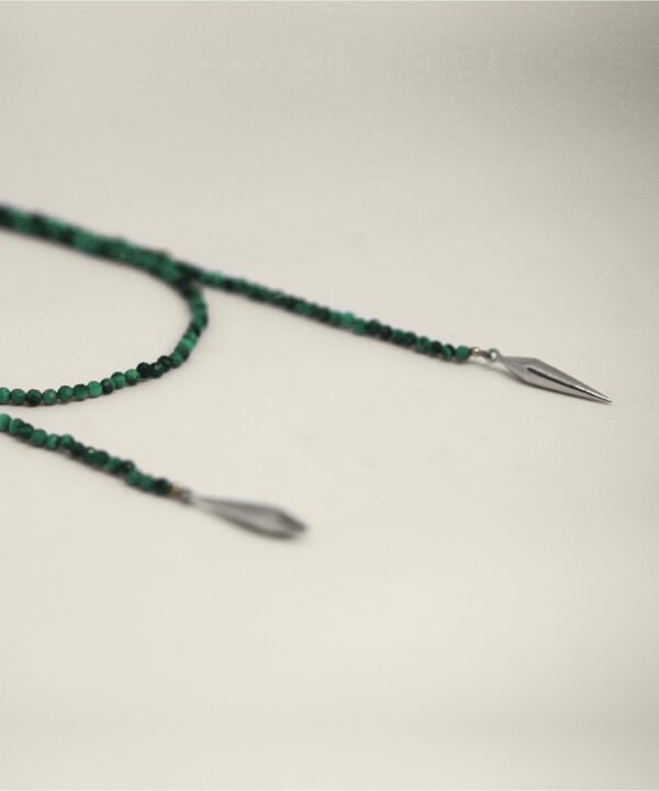 Dua Necklace Malaquita Silver
