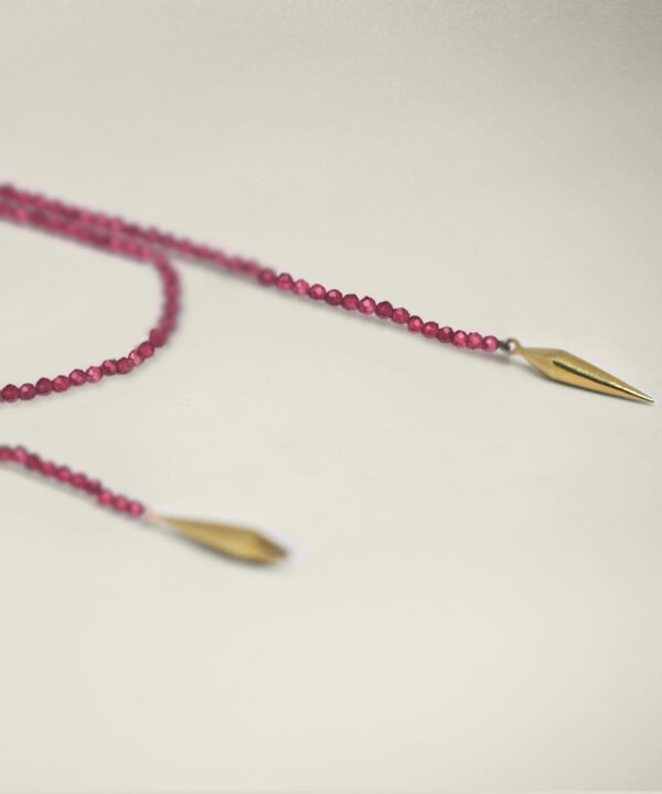 Alternative view of Dua Necklace Garnet Gold