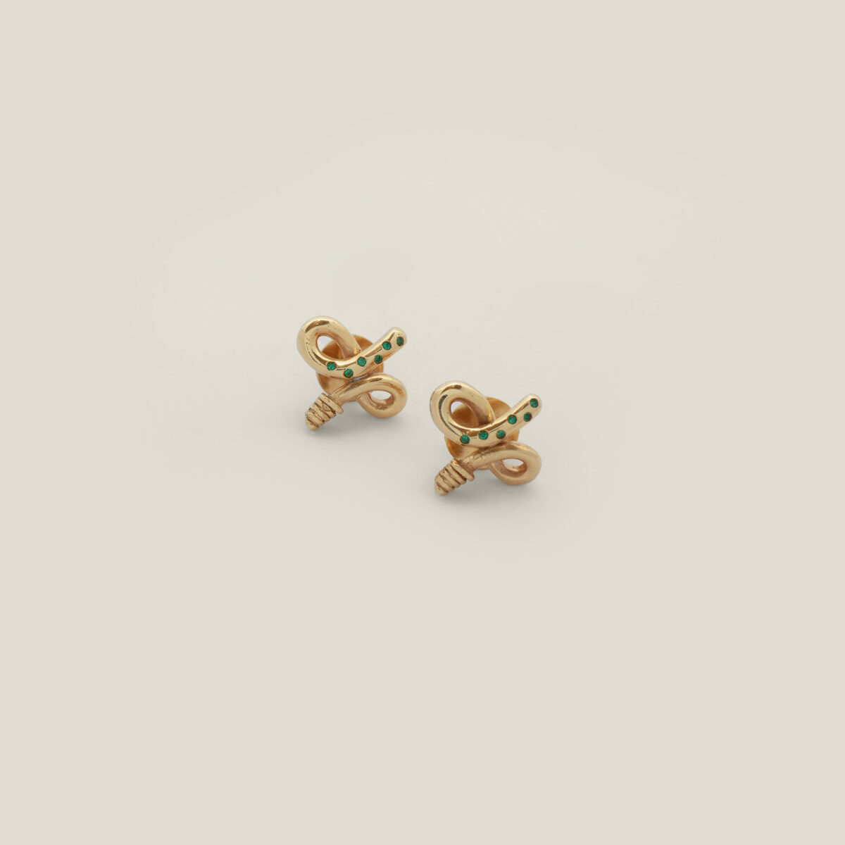 Aspid Green Studs Gold