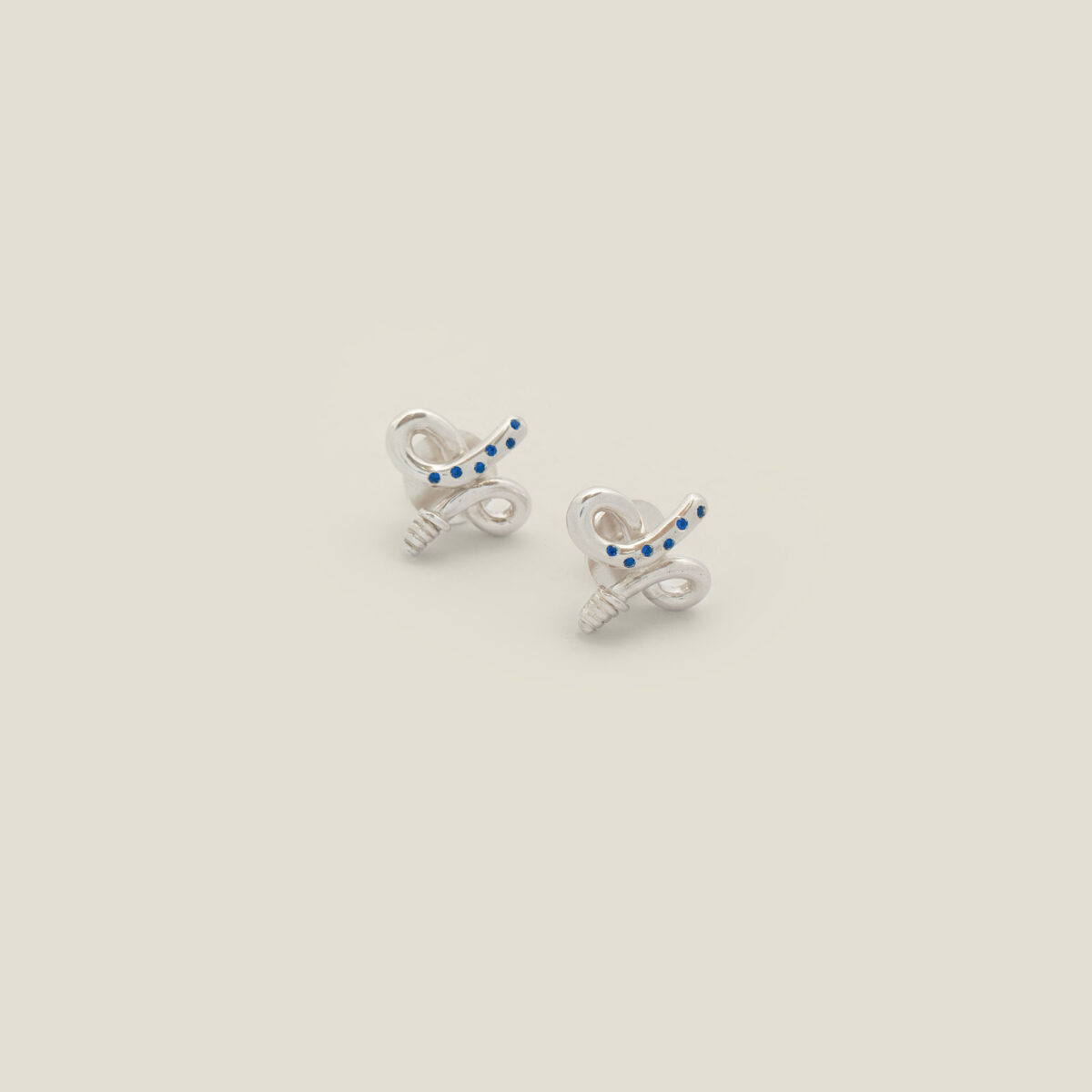 Aspid Blue Studs Silver