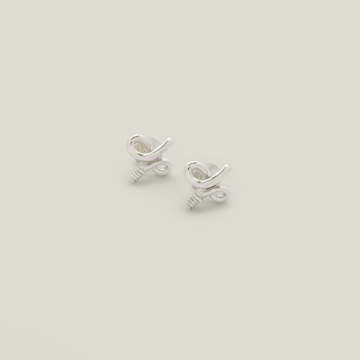 Aretes Aspid Plateados