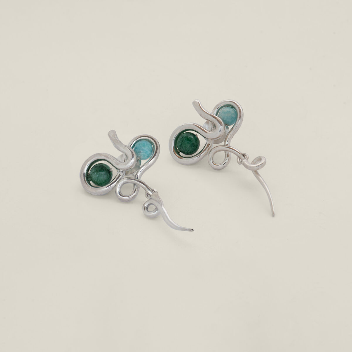 Naga Earrings Silver