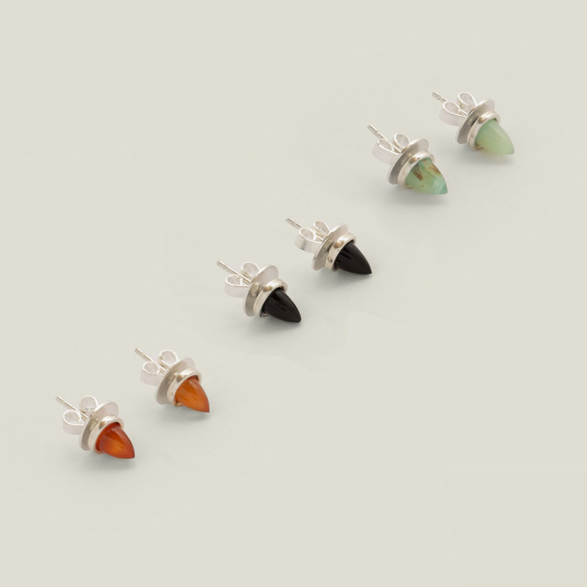 Mini Punta Studs Silver