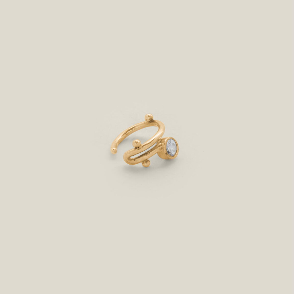 Naga Ear Cuff Zircon Gold