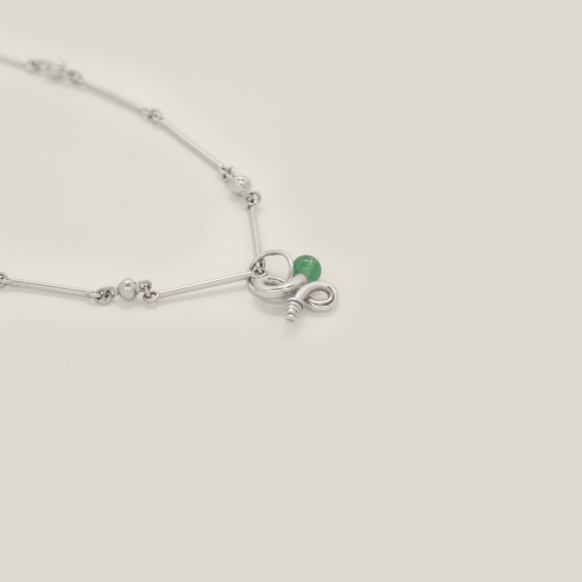 Aspid Pendant Agata Verde Silver