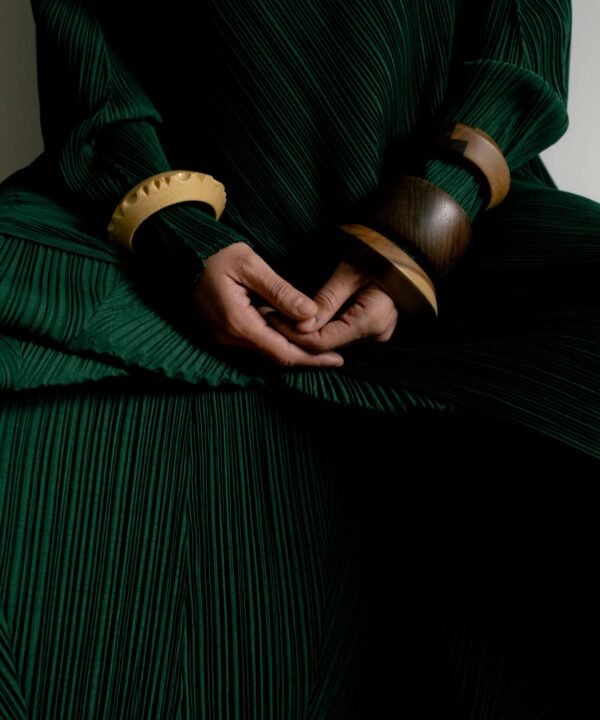 Alternative view of Wood Geometric Bracelet