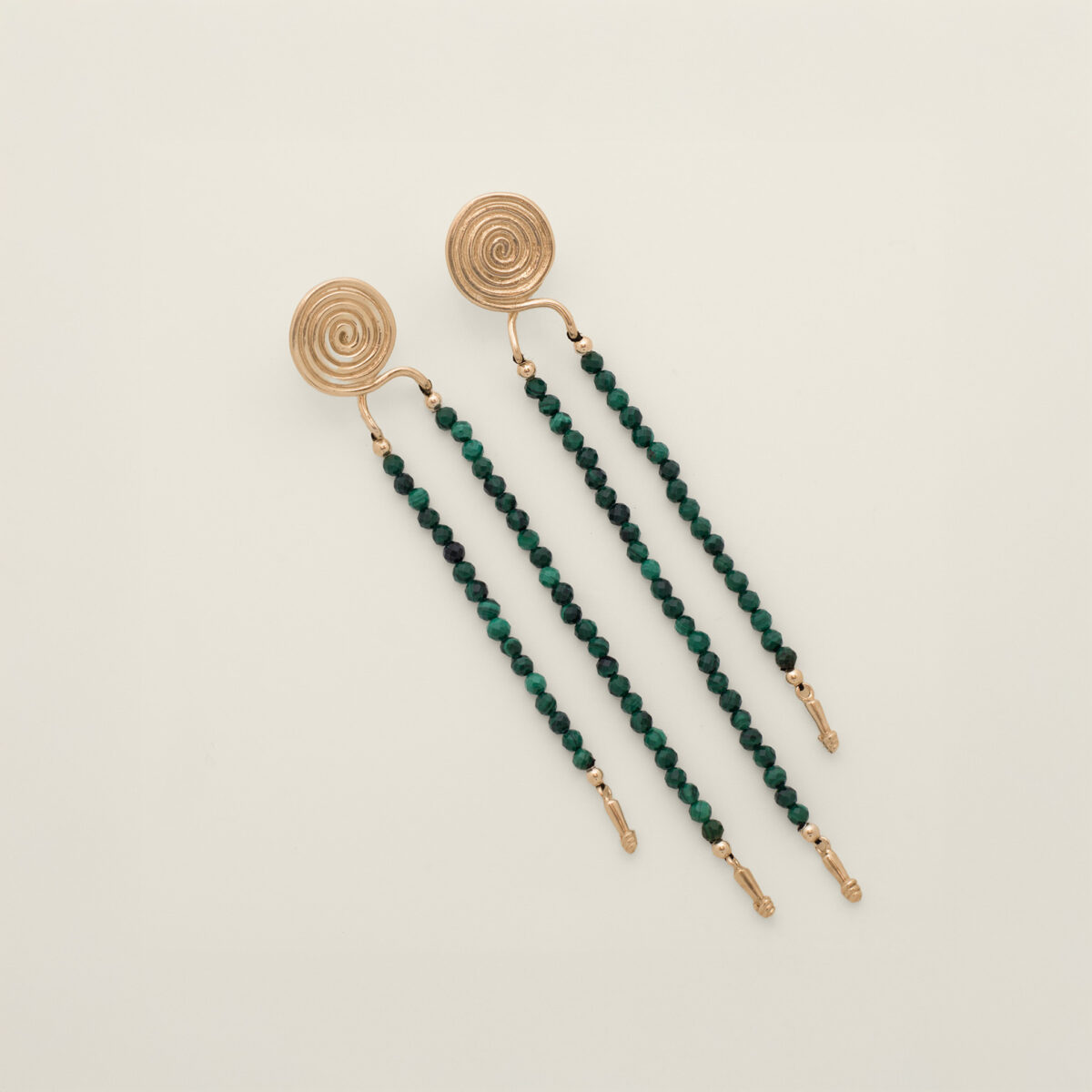 Ummu Earrings Malaquita Gold