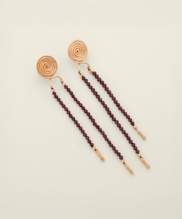 Alternative view of Aretes Ummu Granate Dorado