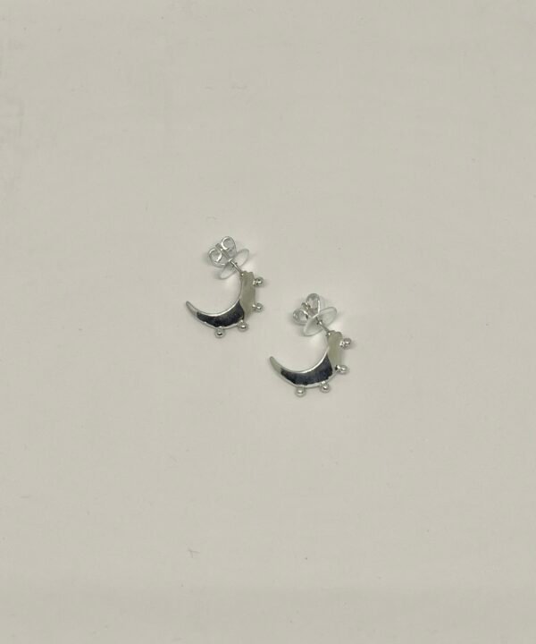 Chiqui Crescent Hoops Silver