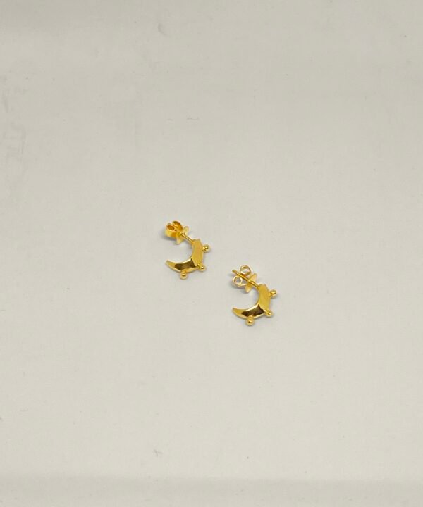 Micro Crescent Hoops Gold