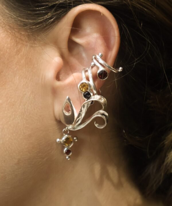 Alternative view of Paisley Earrings Silver