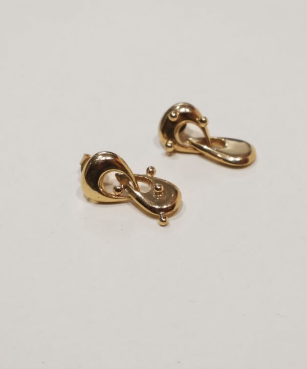 Aretes Double Grano Gold