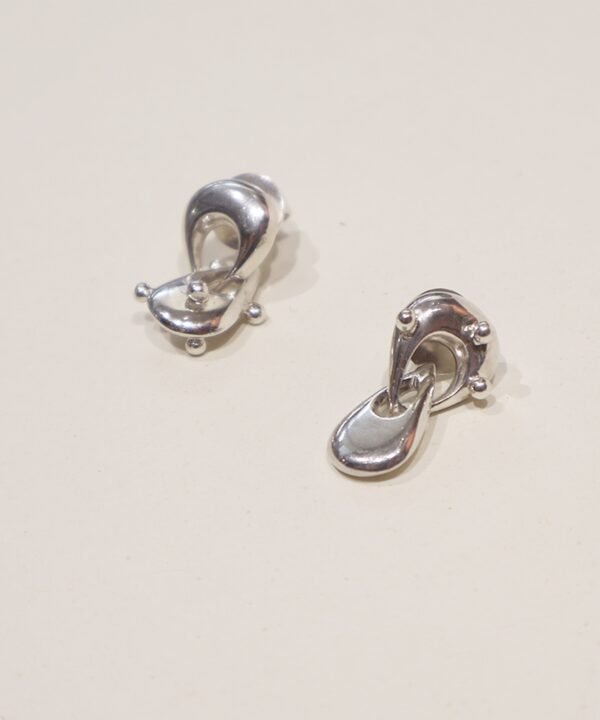 Double Grano Earrings Silver