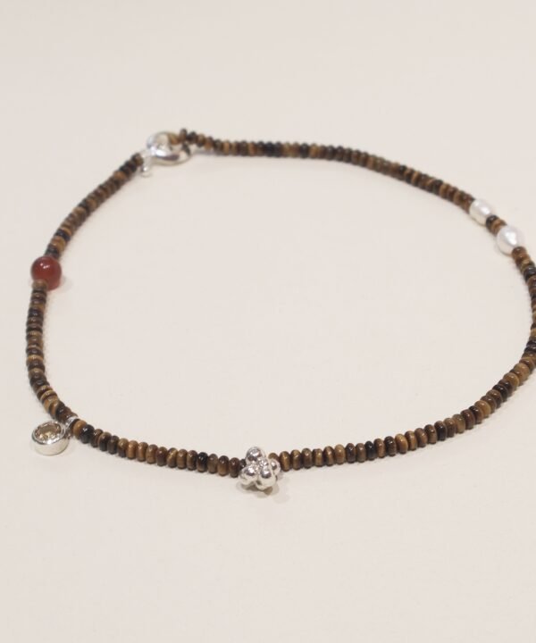 Milpa Necklace Ojo De Tigre Silver
