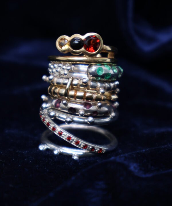 Totona Emerald Ear Cuff - Ring Silver - Image 3